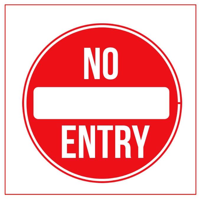 No entry Flyer Templates, Restrictions Flyer | PosterMyWall
