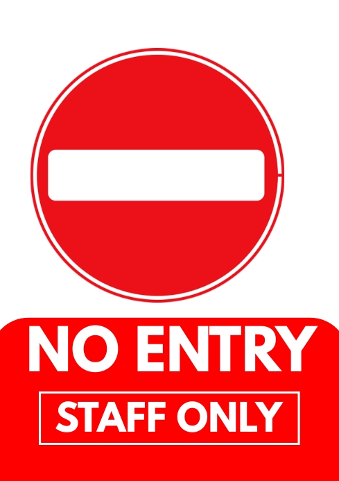 No entry Flyer Templates, Restrictions Flyer A1