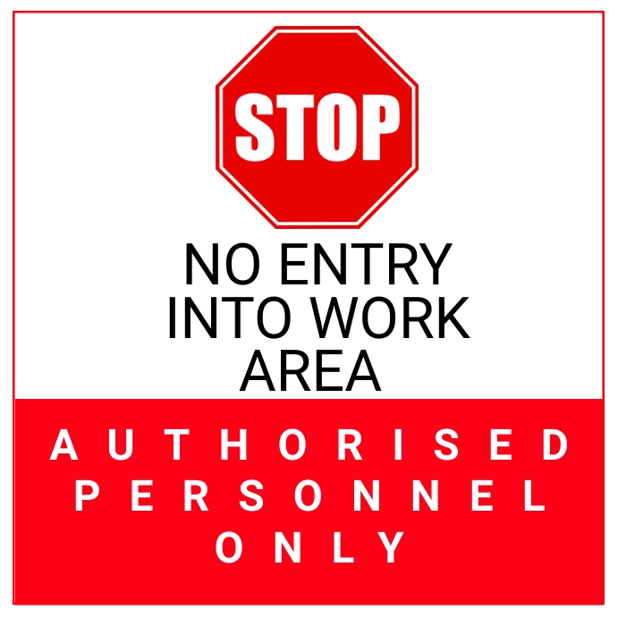No entry restricted area Template | PosterMyWall