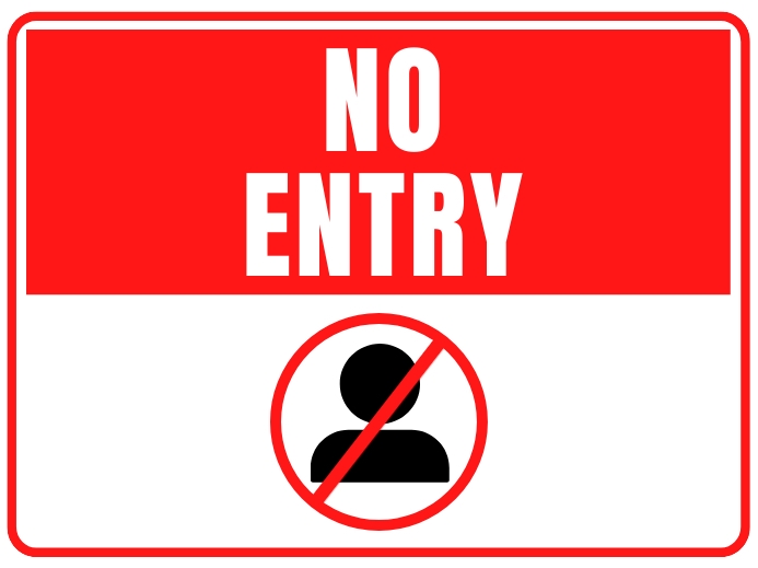 No Entry Sign Template | PosterMyWall no-entry-sign-template-postermywall