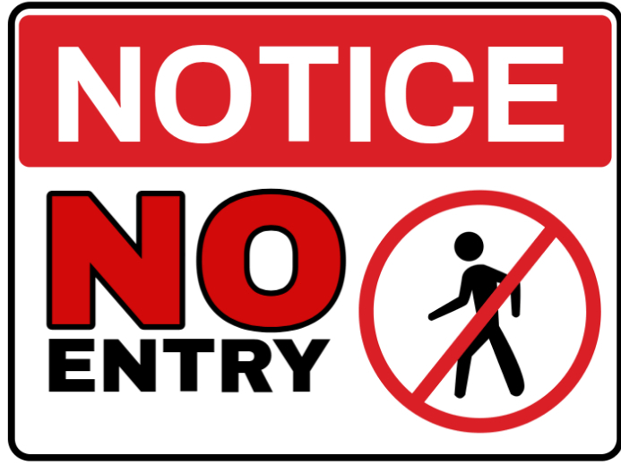 No Entry Signage Yard Signs Template | PosterMyWall