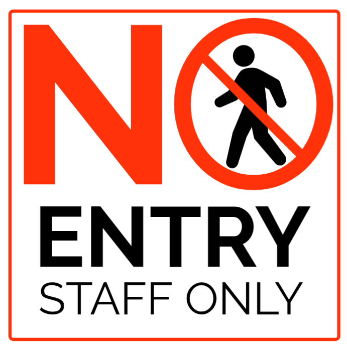 Plantilla de No entry staff only sign | PosterMyWall