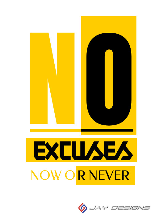 no excuses tshirt print A3 template