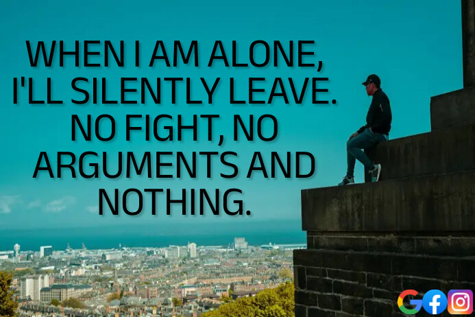 Plantilla de NO FIGHT AND NOTHING QUOTE TEMPLATE | PosterMyWall