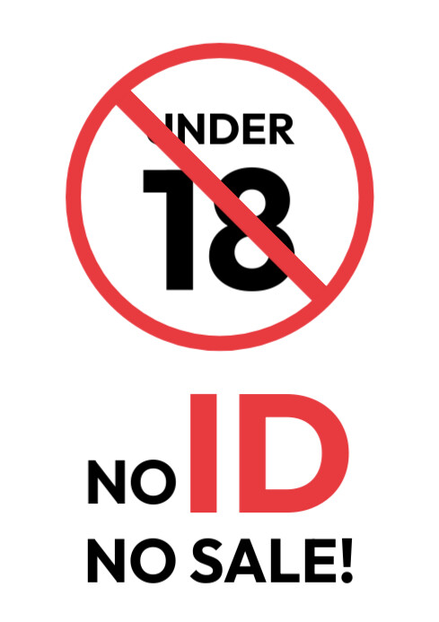 Copy of No ID no sale to under 18 | PosterMyWall