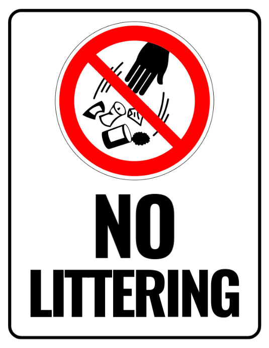 No Littering Sign Template | PosterMyWall