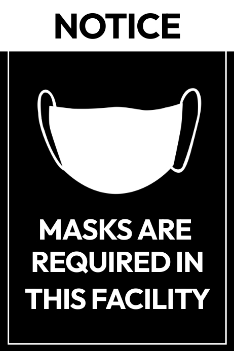 NO MASK NO ENTRY Poster template