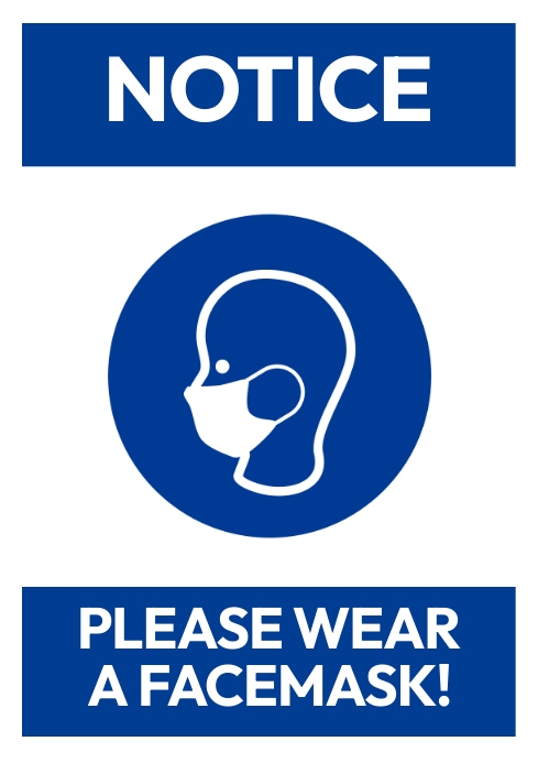 NO MASK NO ENTRY A3 template