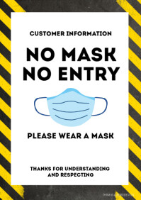 NO MASK NO ENTRY Template PosterMyWall