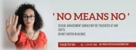 No means No Sexual Harassment Facebook Cover template