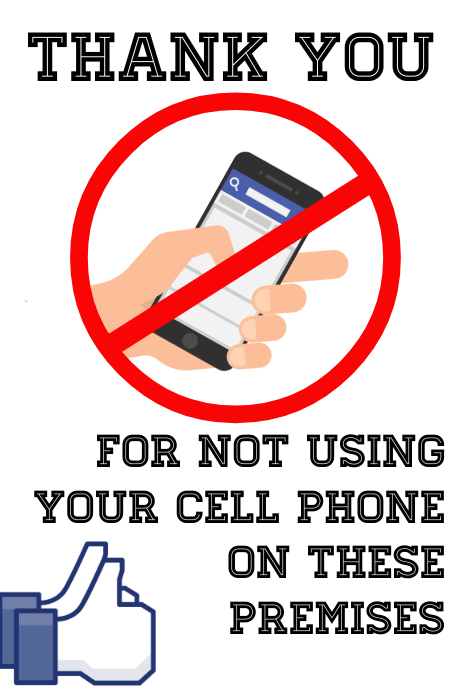 Using Cell Phone Poster No Mobiles Cell Phones Poster Template | PosterMyWall