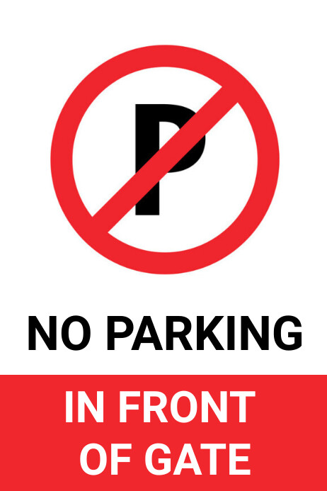 No Parking Template PosterMyWall