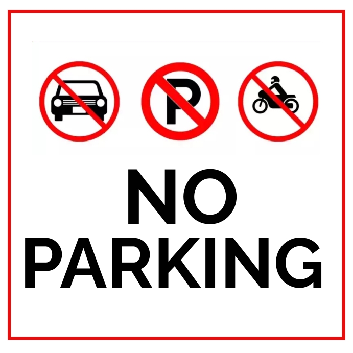 No Parking Template PosterMyWall no-parking-template-postermywall