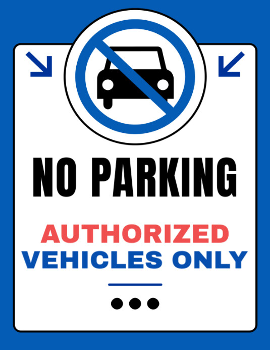 no parking Flyer (US Letter) template
