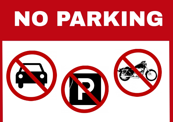 No parking template A4