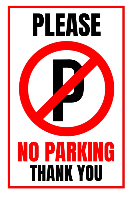 No Parking Thank You Signange Plakat template