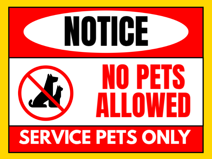 No Pets Allowed Cartello da esterno template