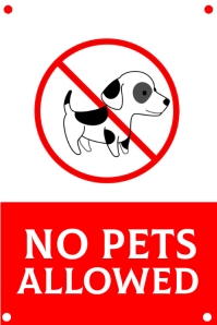 No Pets Allowed Sign Free Printable