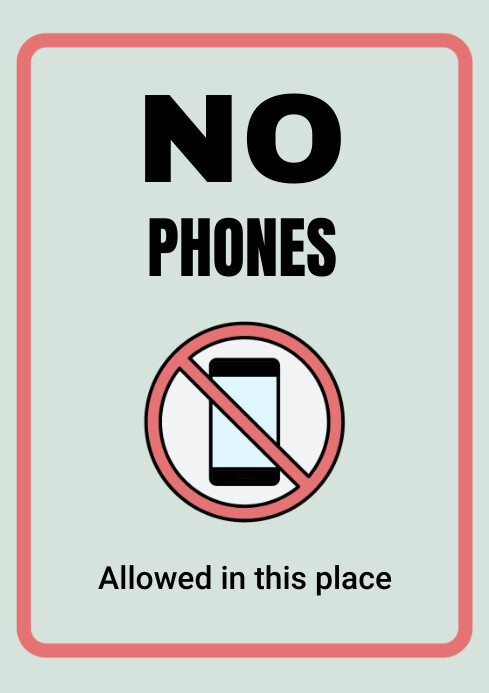 No Phone No phones Template | PosterMyWall