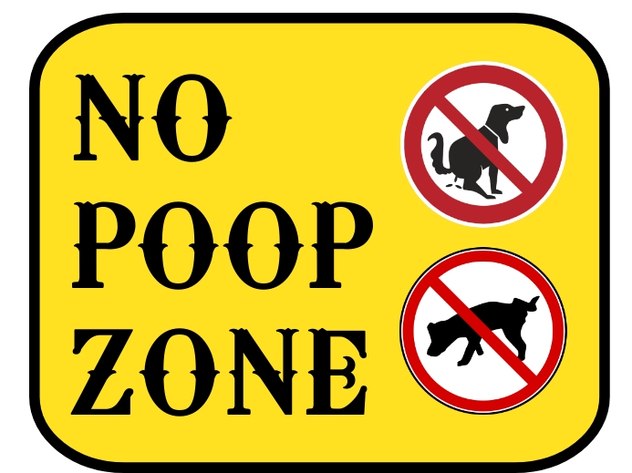 NO POOP ZONE Yard Sign template