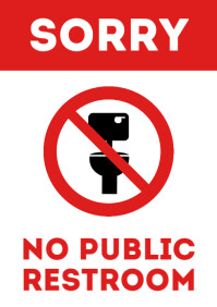 Restroom Sign Simple Template | PosterMyWall