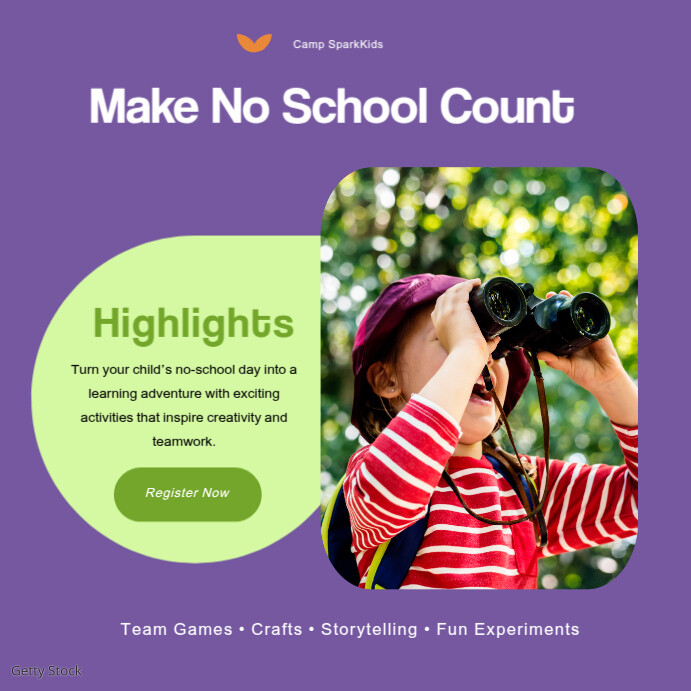 Plantilla de No School Fun Activities Instagram Post | PosterMyWall