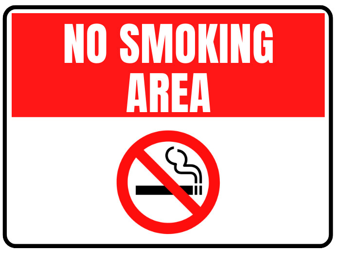 No Smoking Area Sign