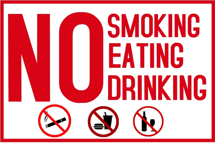 Copy of No Smoking Eating Drinking Poster Template | PosterMyWall
