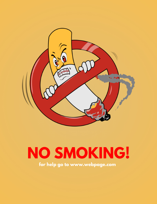 Sjabloon No Smoking Funny Sign Template Postermywall