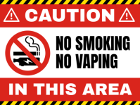 No Smoking No Vaping Cartello da esterno template