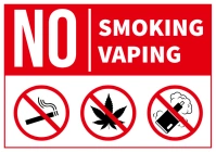 No Smoking or Vaping Sign A4 template