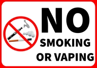 No Smoking or Vaping Sign A4 template