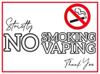 No Smoking or Vaping Signboard,Printable Minimalist Design template