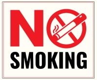 No smoking sign Medium Rectangle template