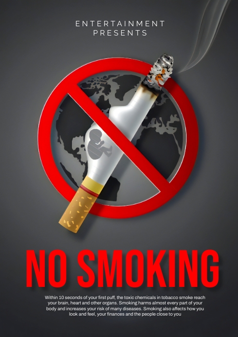 Copy of No smoking sign | PosterMyWall