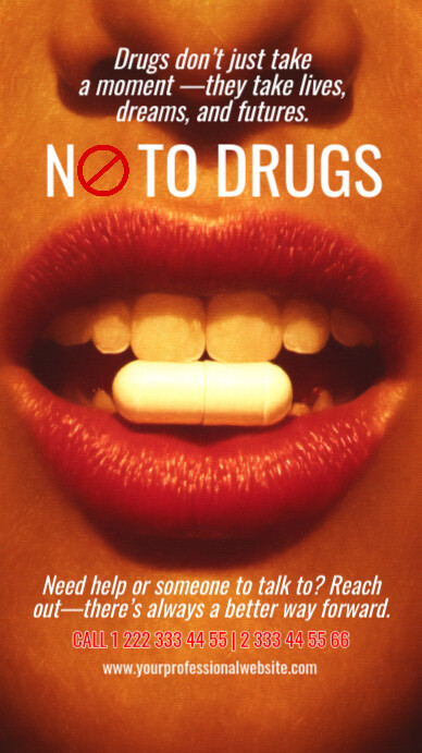 No To Drugs Instagram Story template