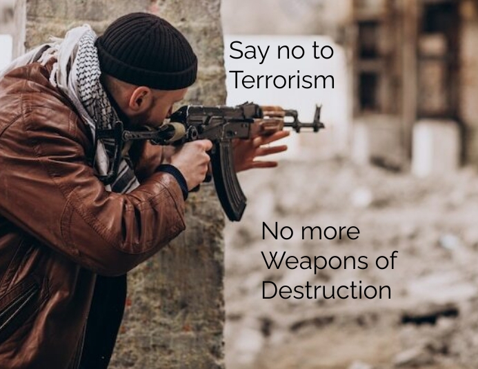 No to Terrorism!! Volantino (US Letter) template