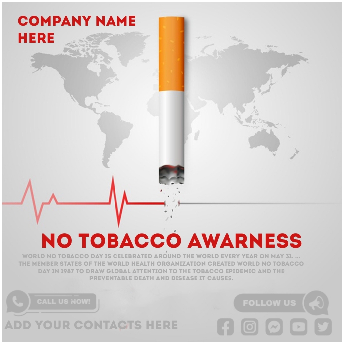 no tobacco awareness Template