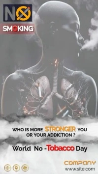 No Tobacco day May 31 free template editable Instagram Reel
