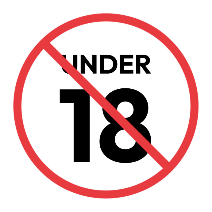 No under 18 allowed Instagram Post template