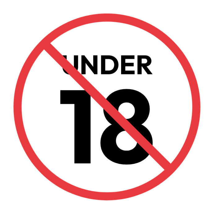 No under 18 allowed Message Instagram template