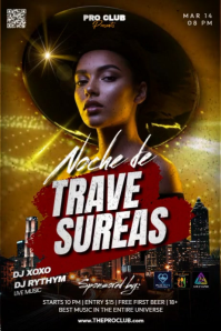 Noche de Travesuras Party Poster template