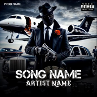 Noir Futuriste Music Album Cover Pochette d'album Video template