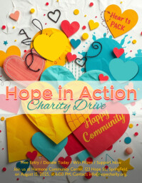 Nonprofit Fundraiser Maximal Flyer Template with Vibrant Collage Design