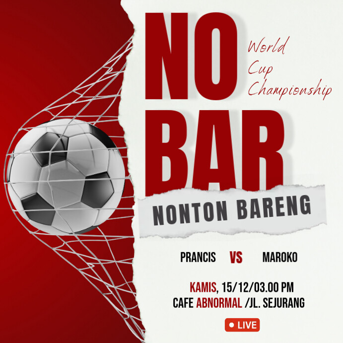 Nonton Bareng Sepak Bola Templat | PosterMyWall