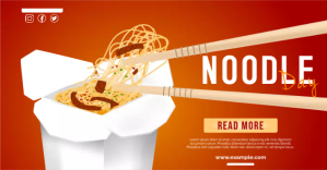 Rood Noodle day advertising banner template Facebook 共享图片