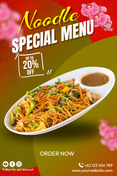 Noodle Menu Template PosterMyWall
