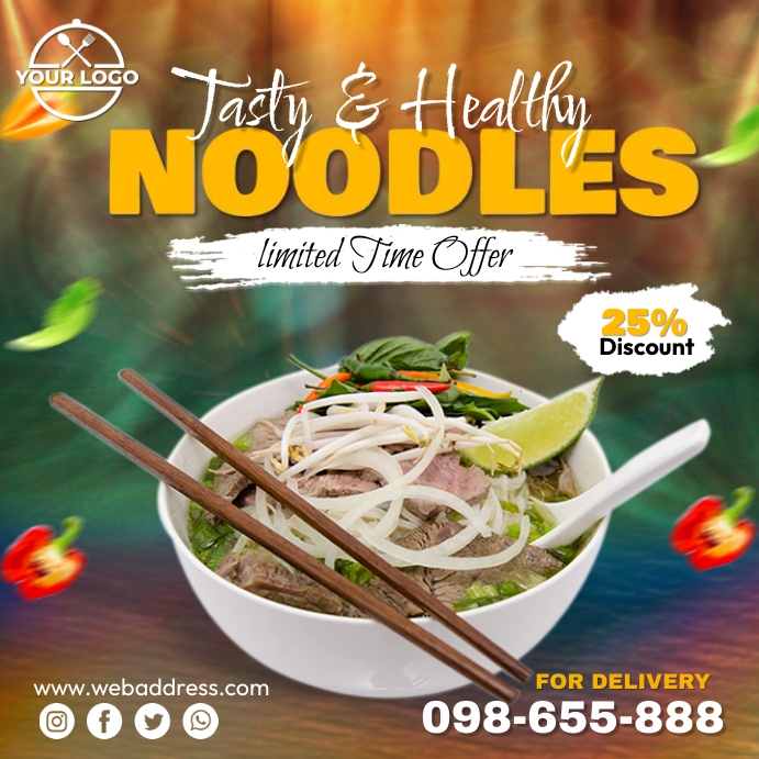 Noodles Menu Template PosterMyWall