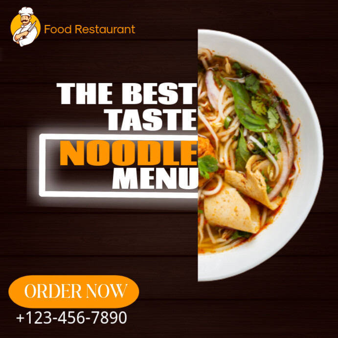 Copy of Noodles restaurant menu | PosterMyWall