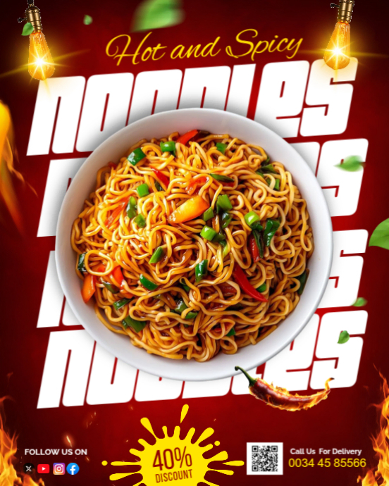 Noodles spaghetti ramen promotion chow mein vermicelli restaurant ...